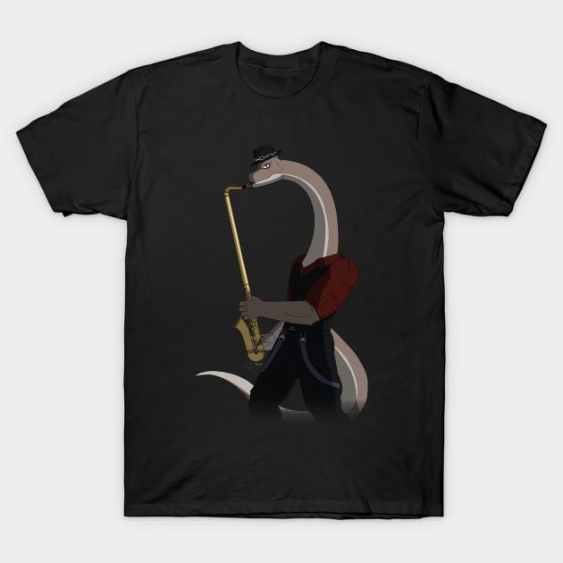 DINOMETAL - BRACHIOSAURUS (No Background) T-Shirt by AMP